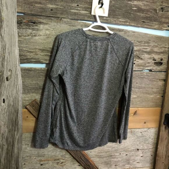 CHAMPION Size Large Grey Long Sleeve Activewear Top - Picture 4 of 5